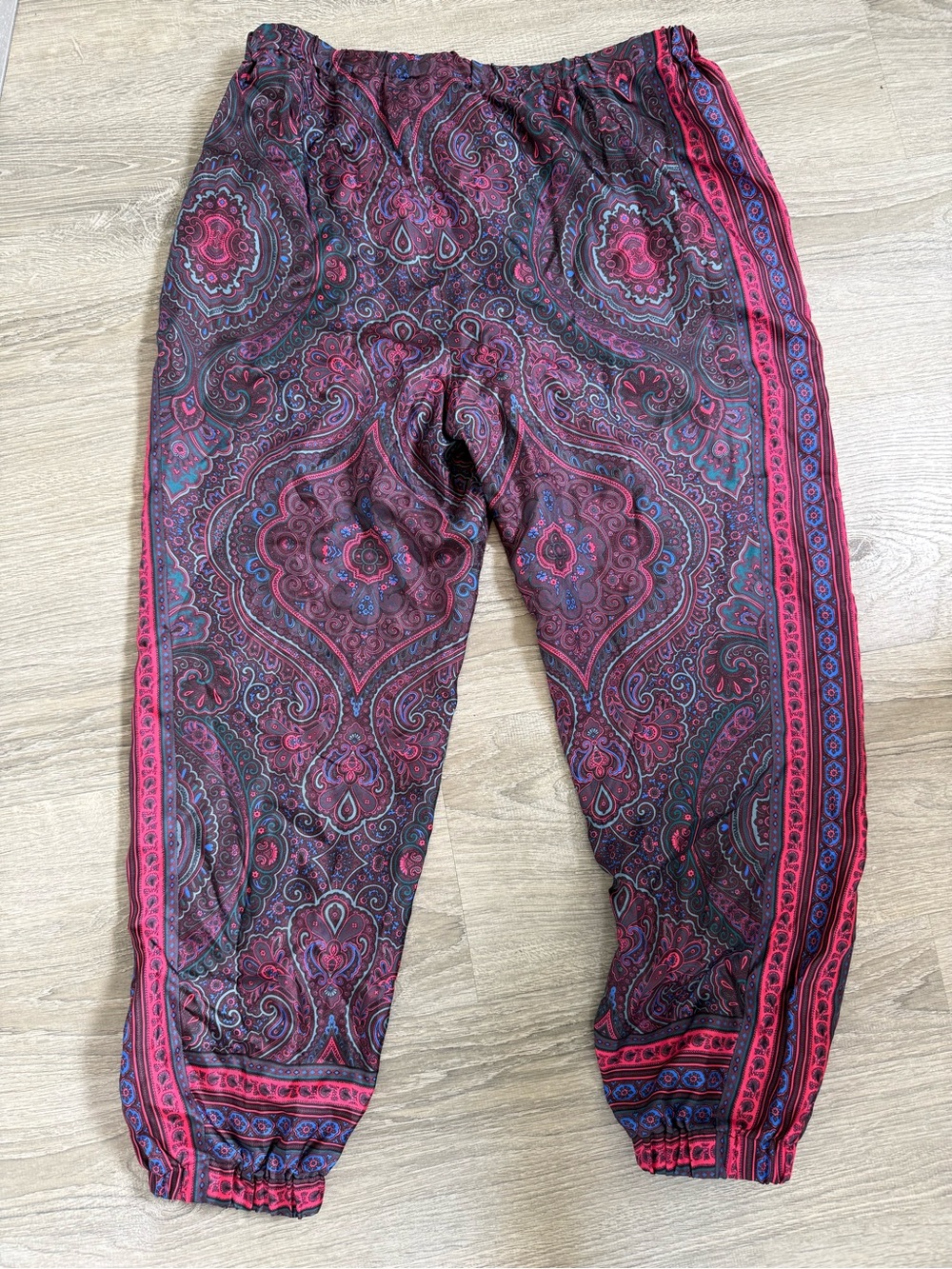 Carlisle Silk Paisley Pants - Picture 2 of 8